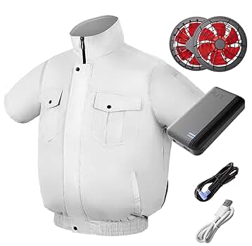 空調作業服 ファン付き作業服 21V超高出力 反射ストリップ20000mAh⑦ Amazon.co.jp: [Dapsang] 空調作業服 ファン付き作業服 【2024年