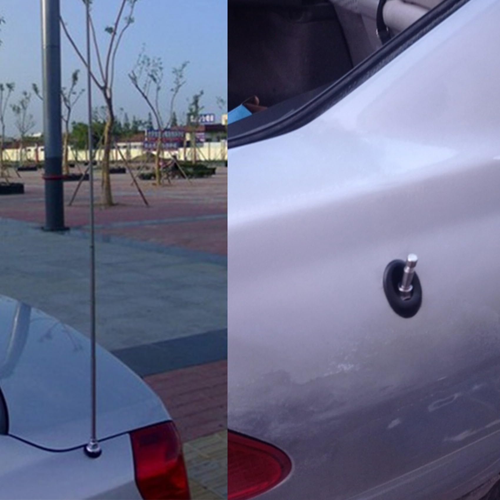 2X Antena Telescópica Automática de Energía Eléctrica Antenas Exteriores para Vehículos 12V Universal Impermeable para Coche SUV Radio Am FM