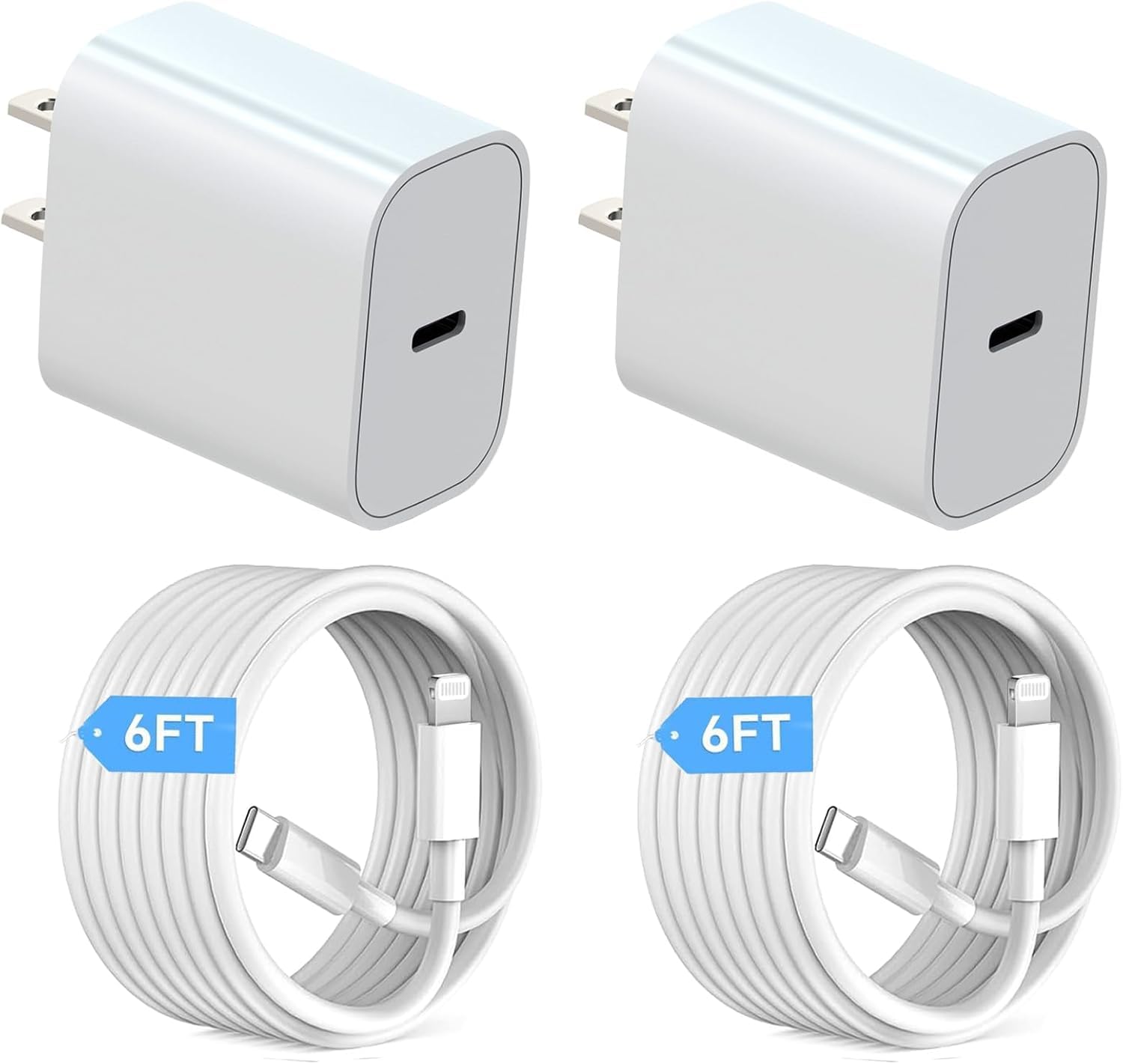 Charger for iPhone 14 Fast Charging, 20W USB C Wall Charger Block with 6FT Long Charging Cord Cable for iPhone 14 Charger/14 Pro Max/13/13 Pro Max/12/12 Pro Max/11/XR/XS/X and More
