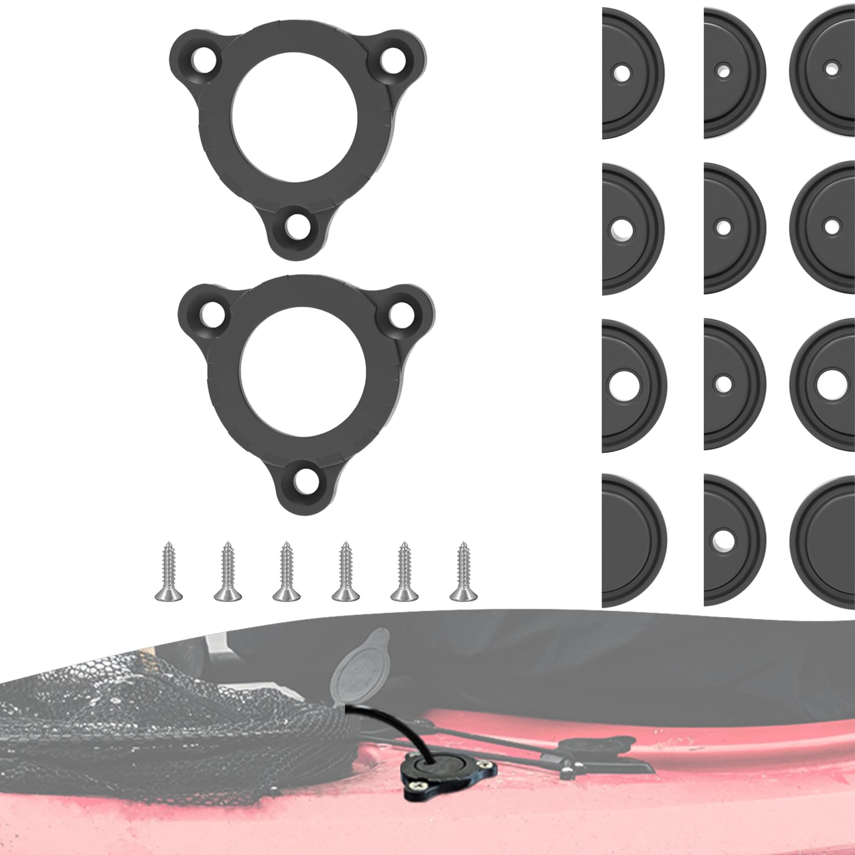 1003 Through Hull Wiring Kit for Installs of Fish Finders, Motors, Lighting Kits Kayak Wiring Accessories Hull Wiring Kit for Running Wiring Through The Hull of Kayak or Boat