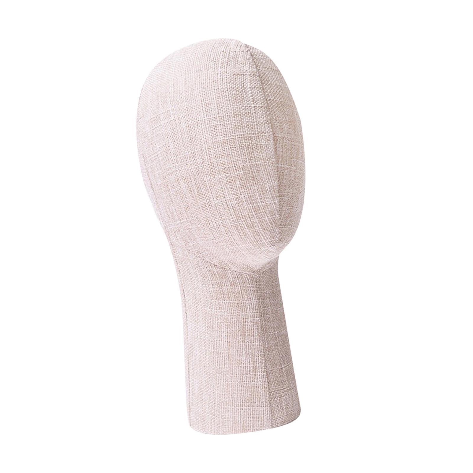 Manichino Testa di stoffa blocco per capelli robusta supporto espositore beige