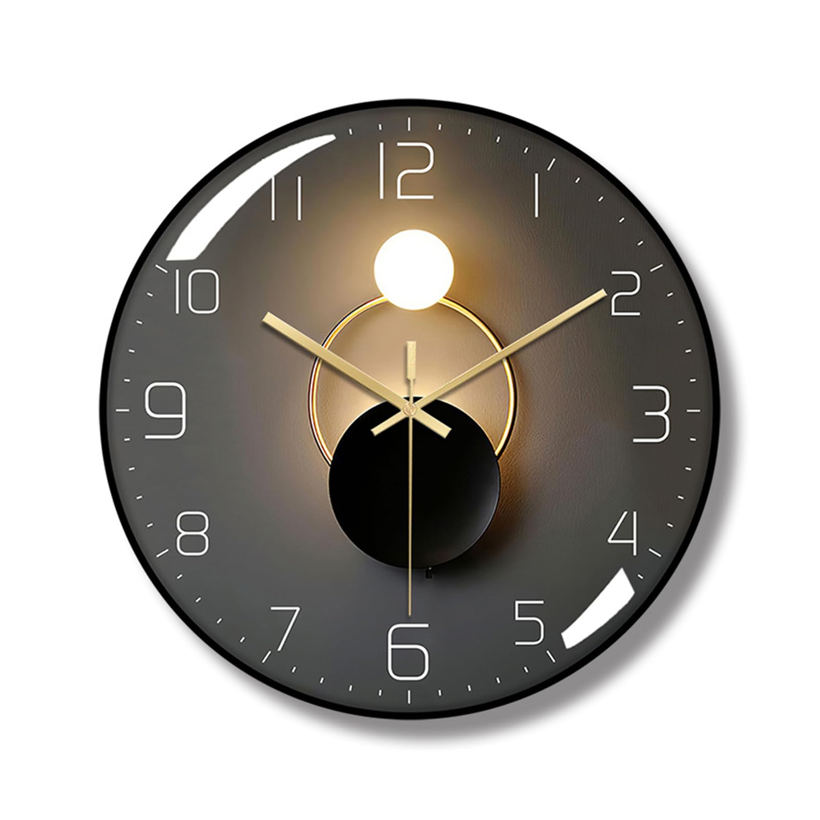 ErgoCar Silent Modern Metal Art Deco Clock, Suitable For Office, Bedroom, Study & Living Room