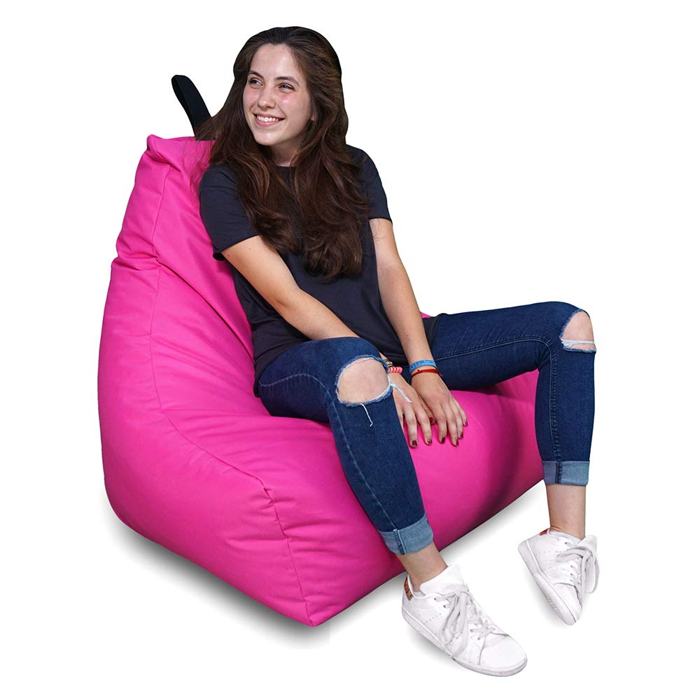 Patch home zitzak, gamer-kussen, loungekussen, zitkussen, stoel, geschikt voor binnen en buiten, gevuld en klaar voor gebruik, lila - 75 cm x hoogte 80 cm - in 2 maten en 25