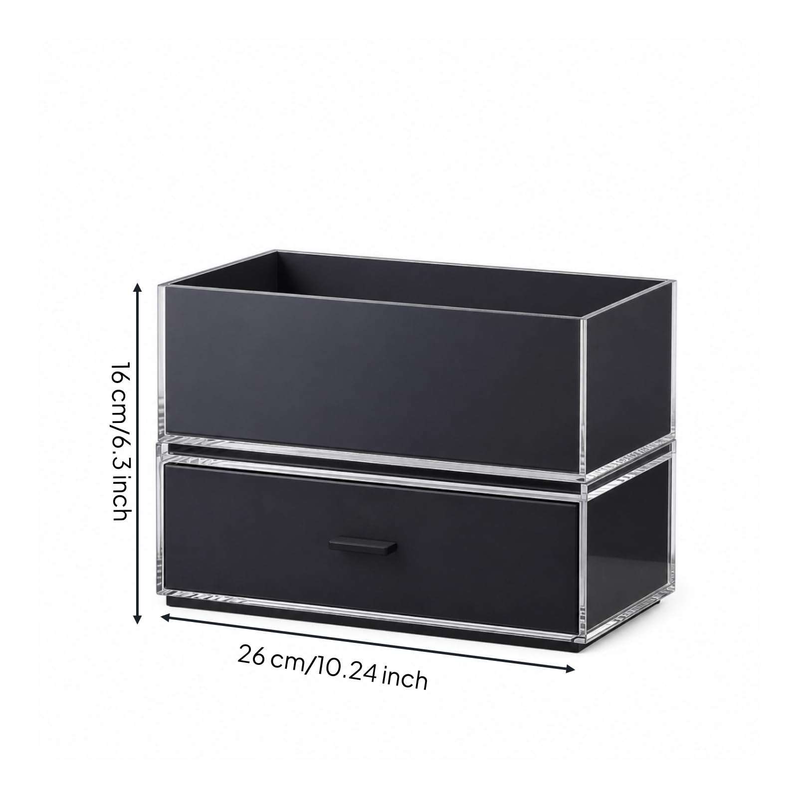 Organiteur Cosmétique En Acrylique Multifonctionnel Organiteur Cosmétique Empilable Polyvalent Range-Maquillage Table pr Bureau, Style A