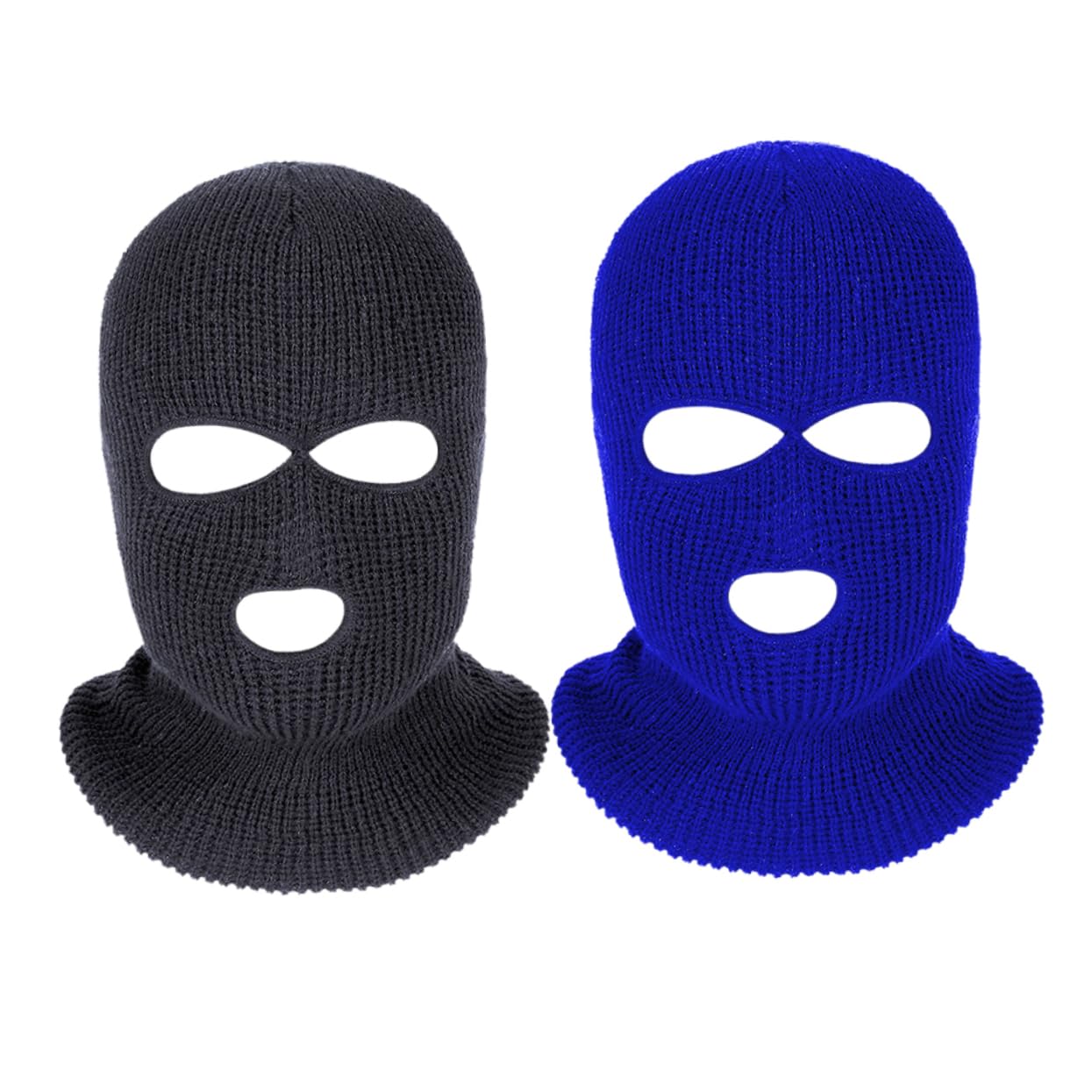 LIFKOME 2pcs Windproof Thermal Knitted Ski Mask Full Face Cover Warm Knit Balaclava for Outdoor Sports Cycling and