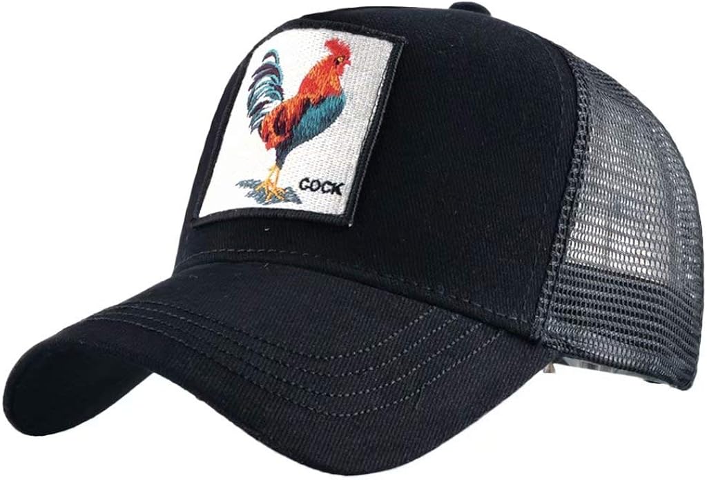 Gorra de béisbol Unisex con diseño de Animales, de Malla, con Parche Cuadrado