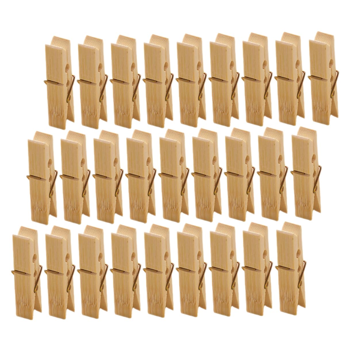 MAGICLULU Mollette Per Foto in Legno 100 Pezzi Mollette Lisce Multiuso Per Vestiti E Asciugamani.