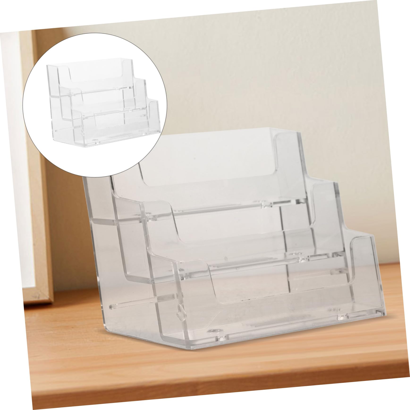 TEHAUX 5stücke Transparente Visitenkartenhalter Für Schreibtisch Mehrschichtiger Kartenorganizer Für Büro Und Veranstaltungen Praktischer Kartenständer Für Businesskarten
