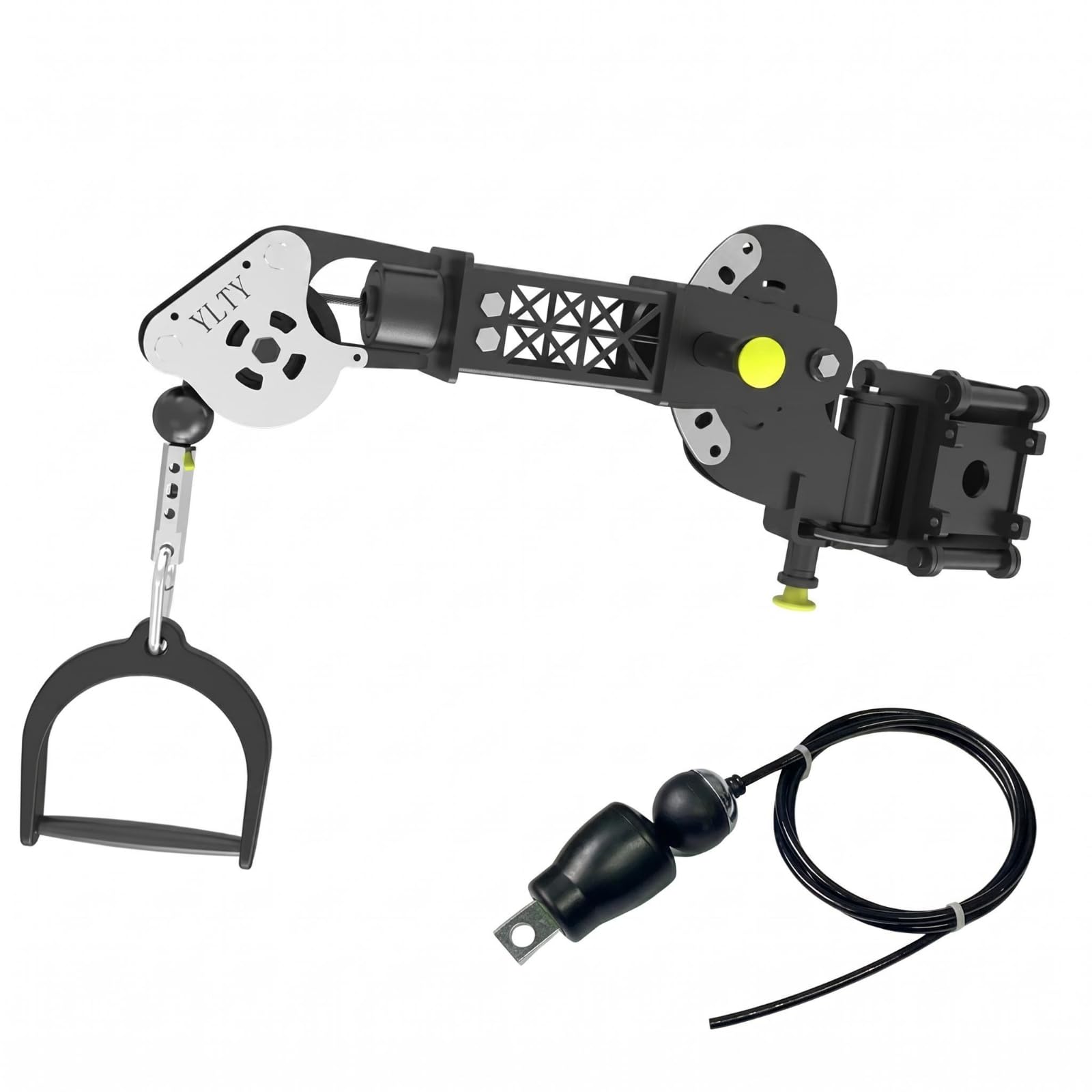 Braccio Attrezzatura Fitness Braccio Palestra Articolato Supporto Montaggio Staffa Regolabile in Lega di Alluminio con, Braccio Meccanico + Accessori In Filo D Acciaio Pezzo Singolo