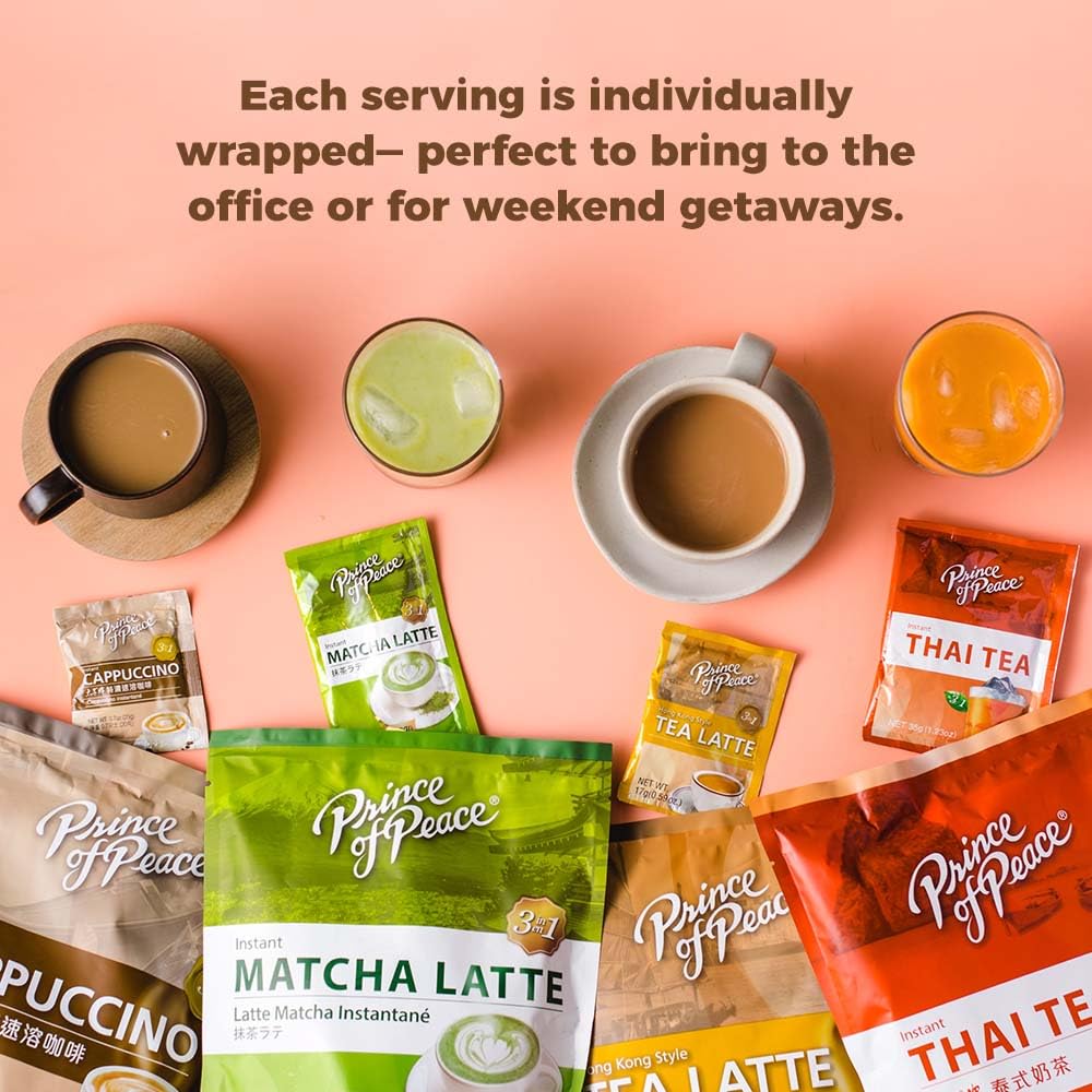 Prince of Peace 3 in 1 Matcha Latte Instant Beverage 12 Sachets Made with Matcha Powder from Japan — view 7
