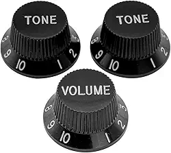Knob Para Guitarra Stratocaster Botões Preto