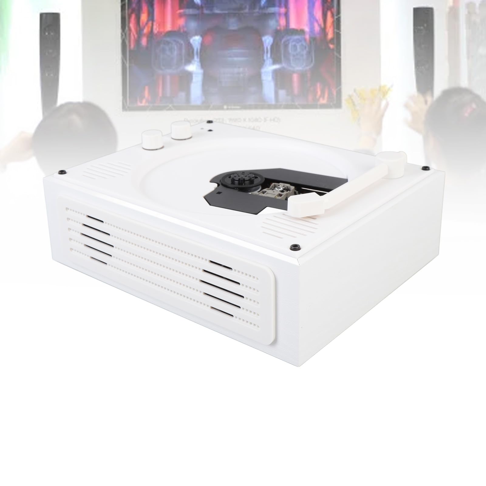 Elprico Przenośny Odtwarzacz CD Bluetooth, Podwójne Głośniki Stereo CD z Pilotem do Odtwarzania USB Mp3 i Użycie Pulpitu Domowego