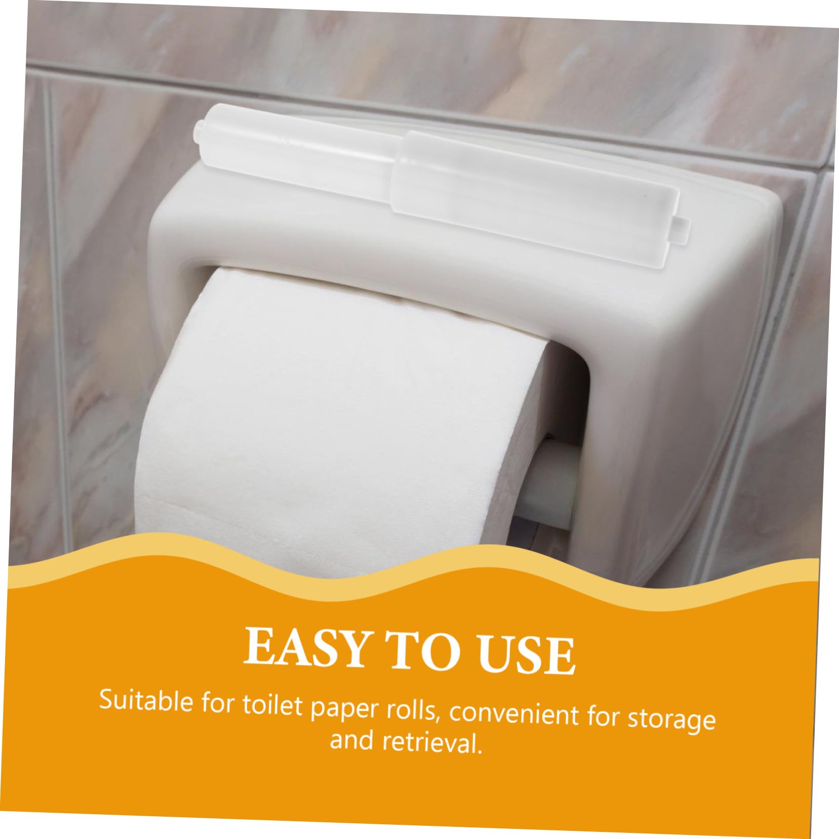 LIFKOME Supporto Porta Carta Igienica in Abs Bianco Asta Telescopica Regolabile e Design Unico Dell'asse per Bagno e Cucina Pratico senza Disordine