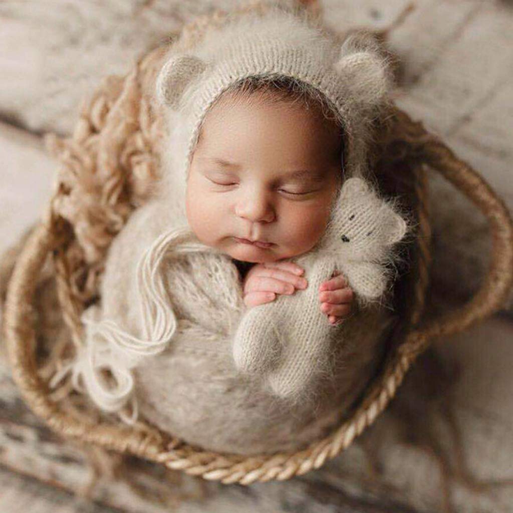 DIIOOMIEEU Newborn Photo Basket Children Baby Photography Woven Baskets Photography Props Basin Record