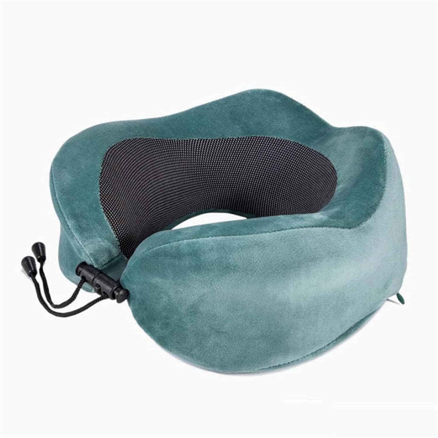 Cuscino da Viaggio in Memory Foam con Cappuccio, Cuscino for Il Collo a Forma di U con Fodera in Peluche, Ideale for Viaggi in Aereo e in Auto(Gray)