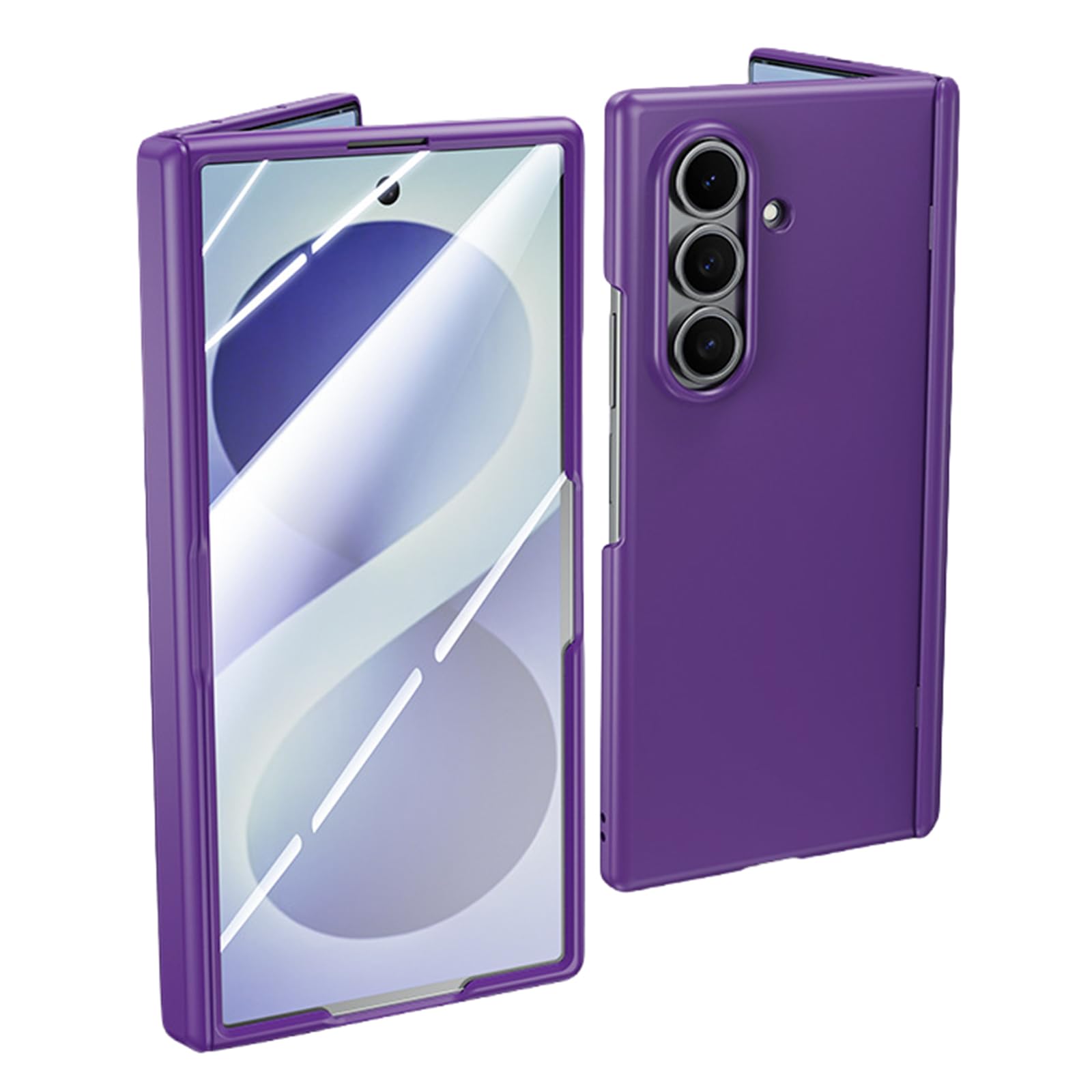 MFAOSHI Slim Case for Samsung Galaxy Z Fold 8 Ultra, Tempered Glass Screen Hinge Protection Case All-inclusive Frosted Phone Cover
