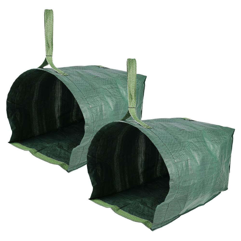 2 Pack 53 Gallons Reusable Garden Bags Large Yard Dustpan-Type Garden Bag Heavy Duty Leaf Bags for Collecting Leaves