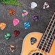 21 Stück Celluloid Picks, Gitarren Plektren, Plektrum für Akustikgitarre, E-Gitarre, Bass, Ukulele, 3 Verschiedene Stärken: 0,46/0,71/0,96 mm