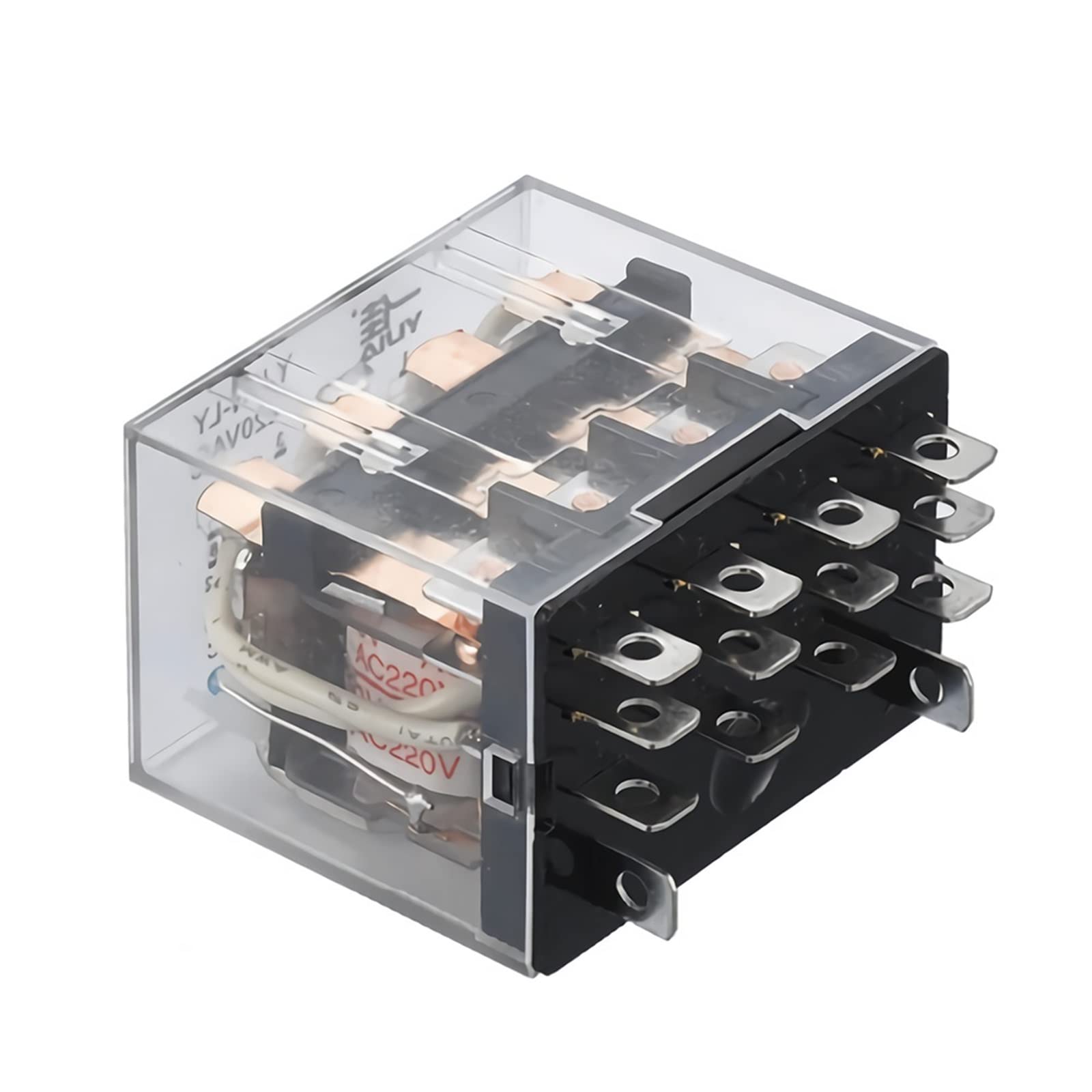 AERBNYEQP Power Relay 110VDC 4 Groups 14 Pins 10A Coil Electromagnetic(With Base,220VAC)