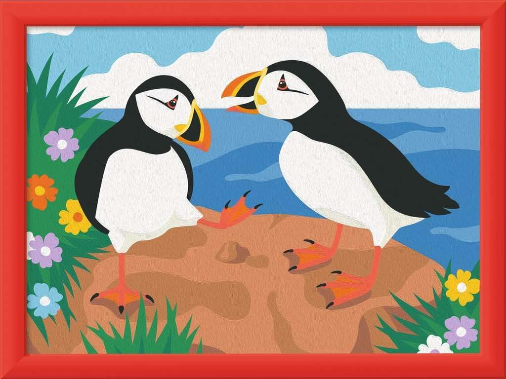 CreArt, Malen nach Zahlen Kids - Papageientaucher