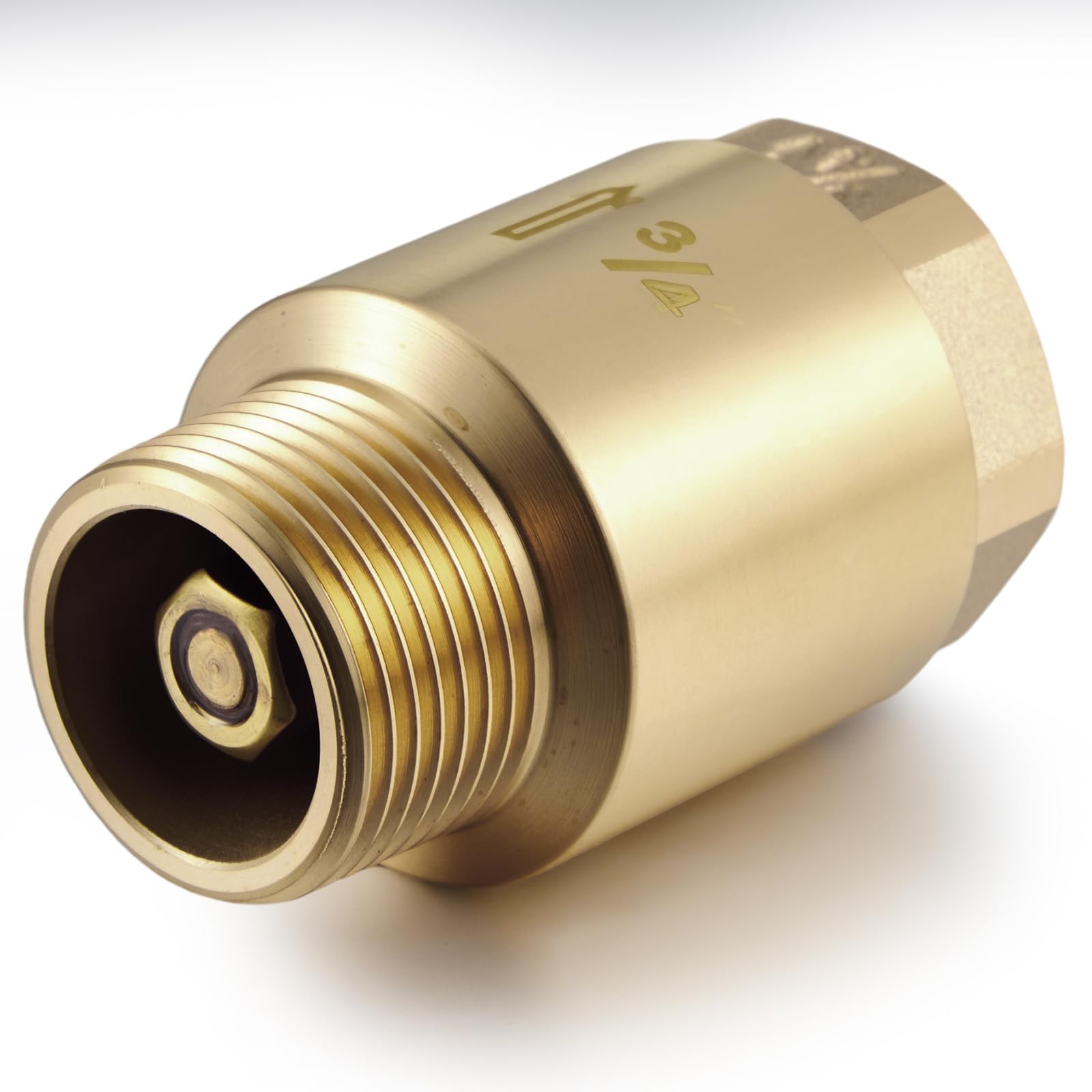 Zonon 1 Pcs 3/4 Inch Check Valve, One Way Spring Brass Check Valve