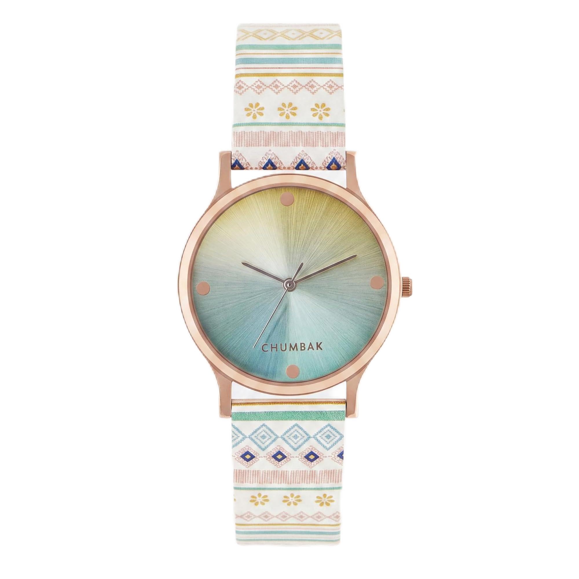 Round Dial Analog Watch for Women|Paisely Garden Collection| Printed Vegan Leather Strap|Gifts for Women/Girls/Ladies |Stylish Fashion Watch for Casual/Work-image-29