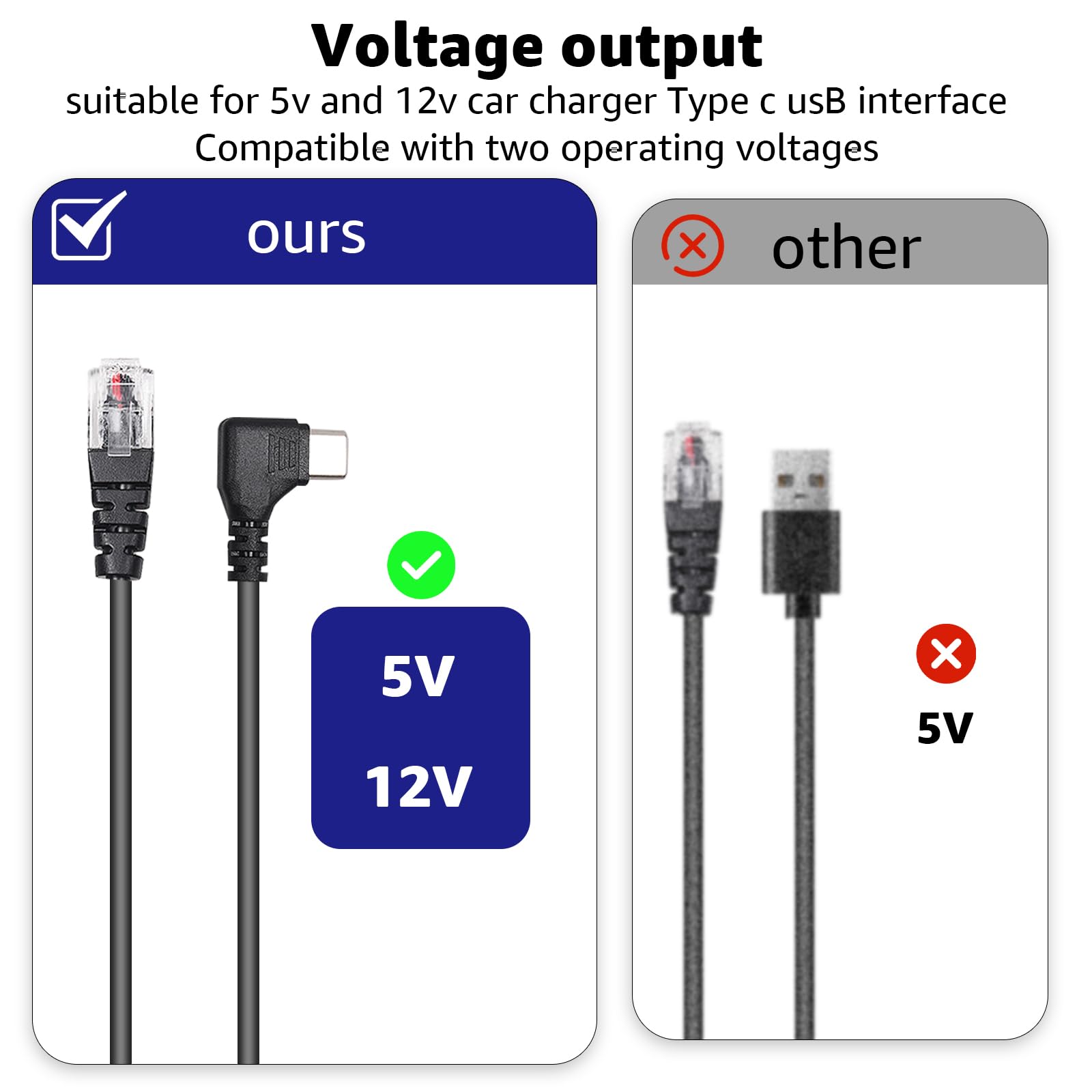 Cable de alimentación USB-C a RJ11, cable detector de radar para Uniden R1 R3 R7 Escort MAX360 MAX 360c IX IXc Beltronics Cobra Passport 9500i Radenso XP, etc. (3.3 pies)