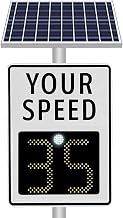 Radar Speed Sign - Solar Traffic Feedback Warntafel für Autobahnen und geschwindigkeitsbegrenzte Straßen mit Zubehör