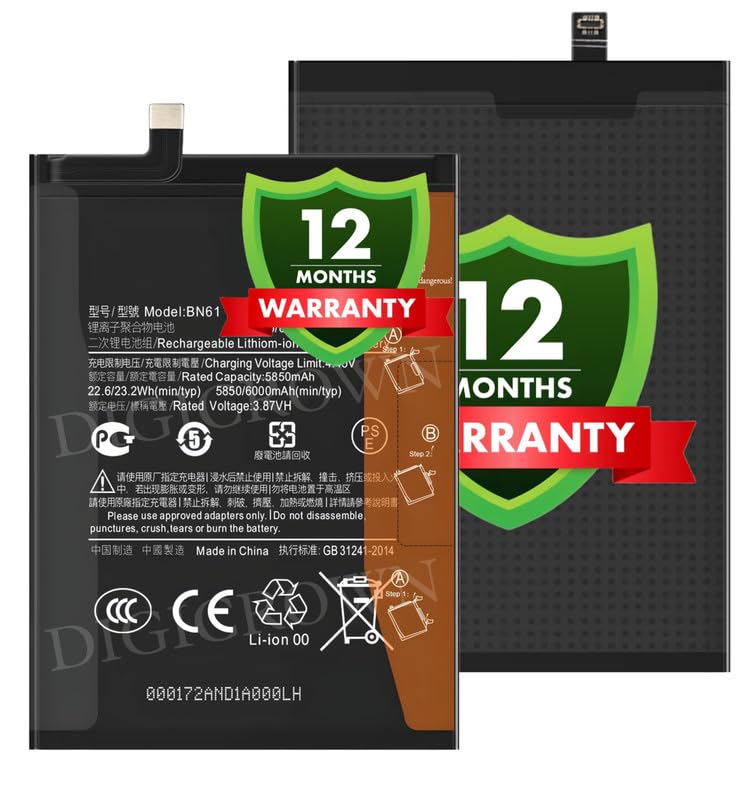 Image of Original BN61 Battery Compatible for Xiaomi Poco X3 - (6000mAh) - 1 Year Warranty DF7