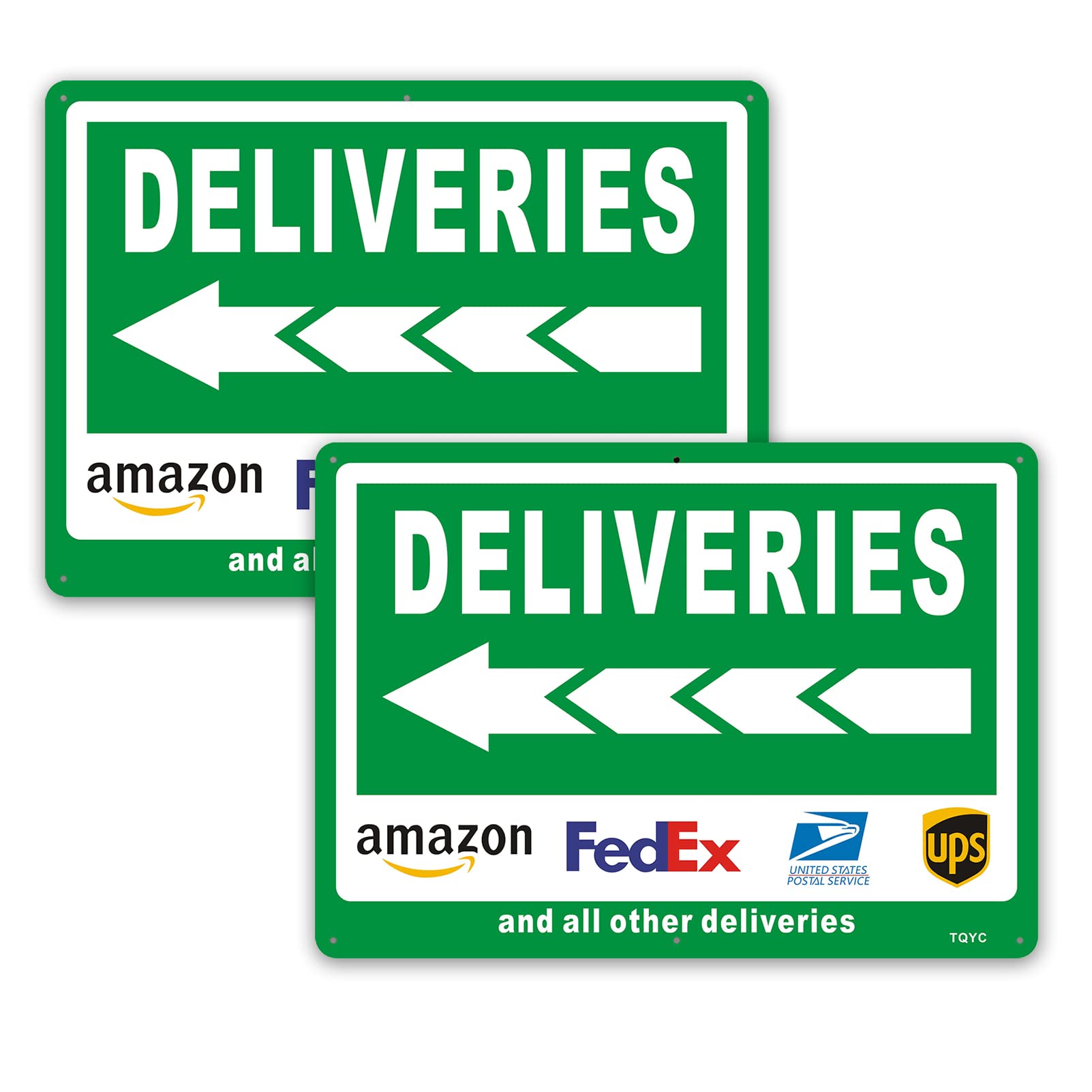 Lieferanweisung-Schild 'Bitte An Hintertür Liefern' – 21,6 X 25,4 Cm, Aluminium, Mit Pfeil, Für Amazon, DHL, UPS