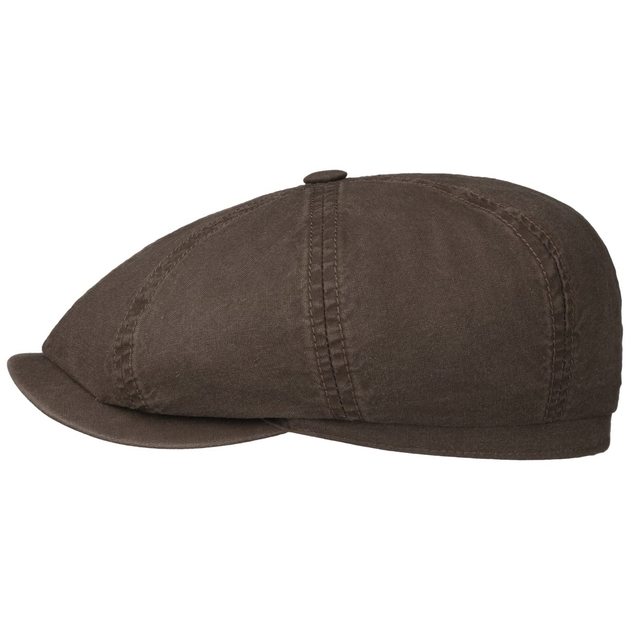 StetsonCotton Twill Flat Cap Peaked Cap Flat Cap Cotton Cap Women/Men - with Peak, Lining Spring Summer