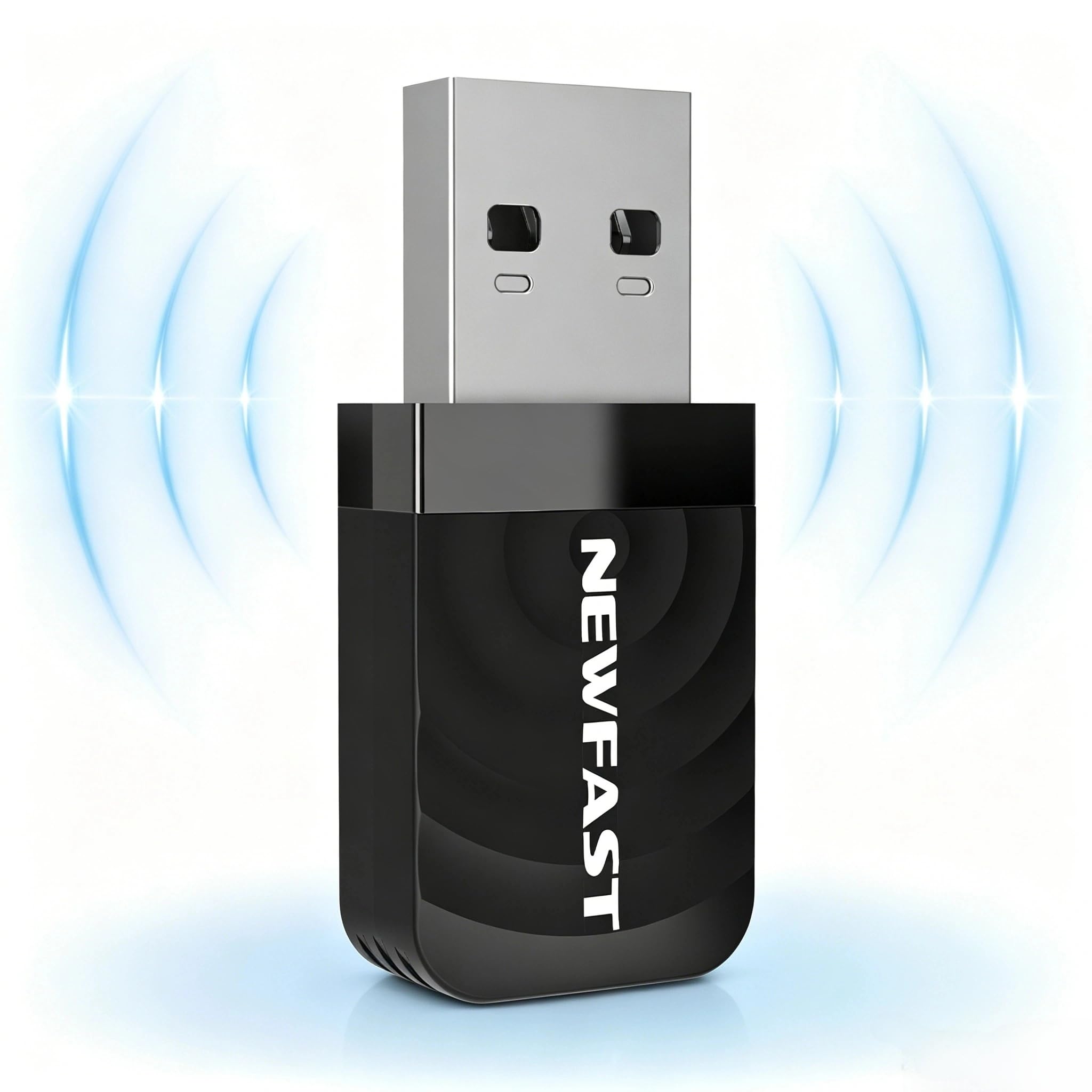 NEWFAST 1300Mbps WiFi USB per PC, Chiavetta WiFi Dual Band 2.4GHz/5GHz AC1300 Adattatore WiFi USB per PC, Compatibile con Windows 11/10/8.1/8/7/XP und Mac OS 10.11-10.15