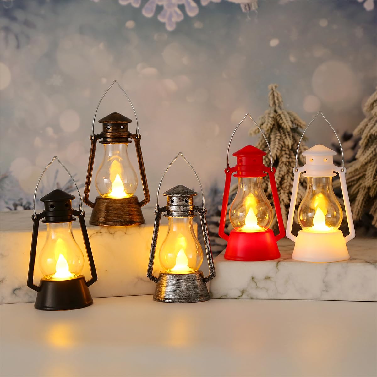 Amazon.com: LJQizn 12Pcs LED Mini Vintage Lanterns Decor Indoor