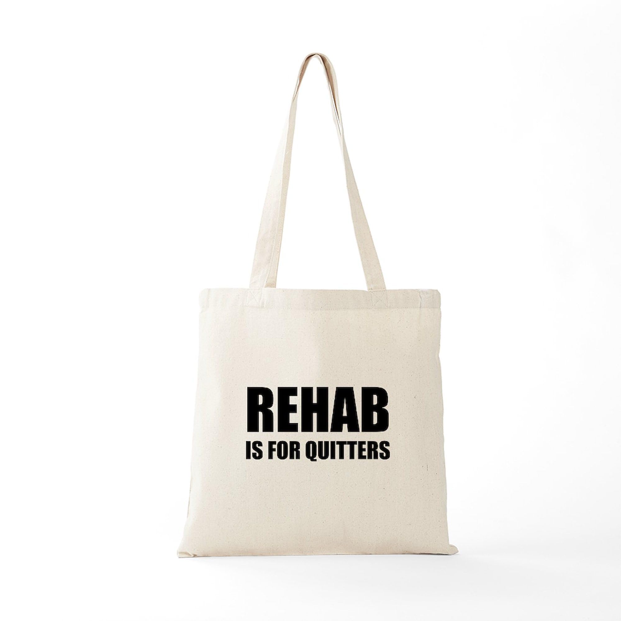 CafePress 'Bookmarks Are For Quitters' Canvas Tote Bag – Natural Reusable Shopping Bag - View #7