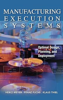 Manufacturing Execution Systems MES Optimal Design, Planning, and Deployment