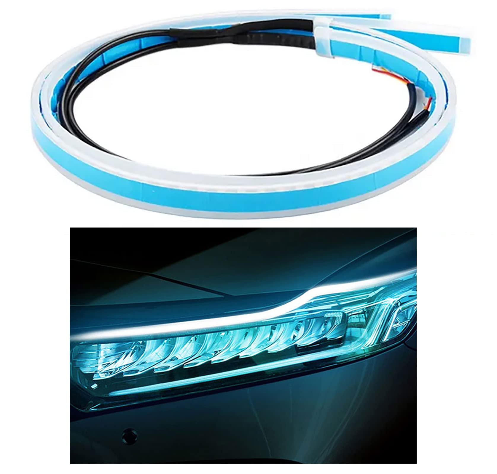 Striscia LED Auto 60cm - Luci Diurne E Frece, Ultra Sottile, 12V Per Auto E Moto - Foto 2