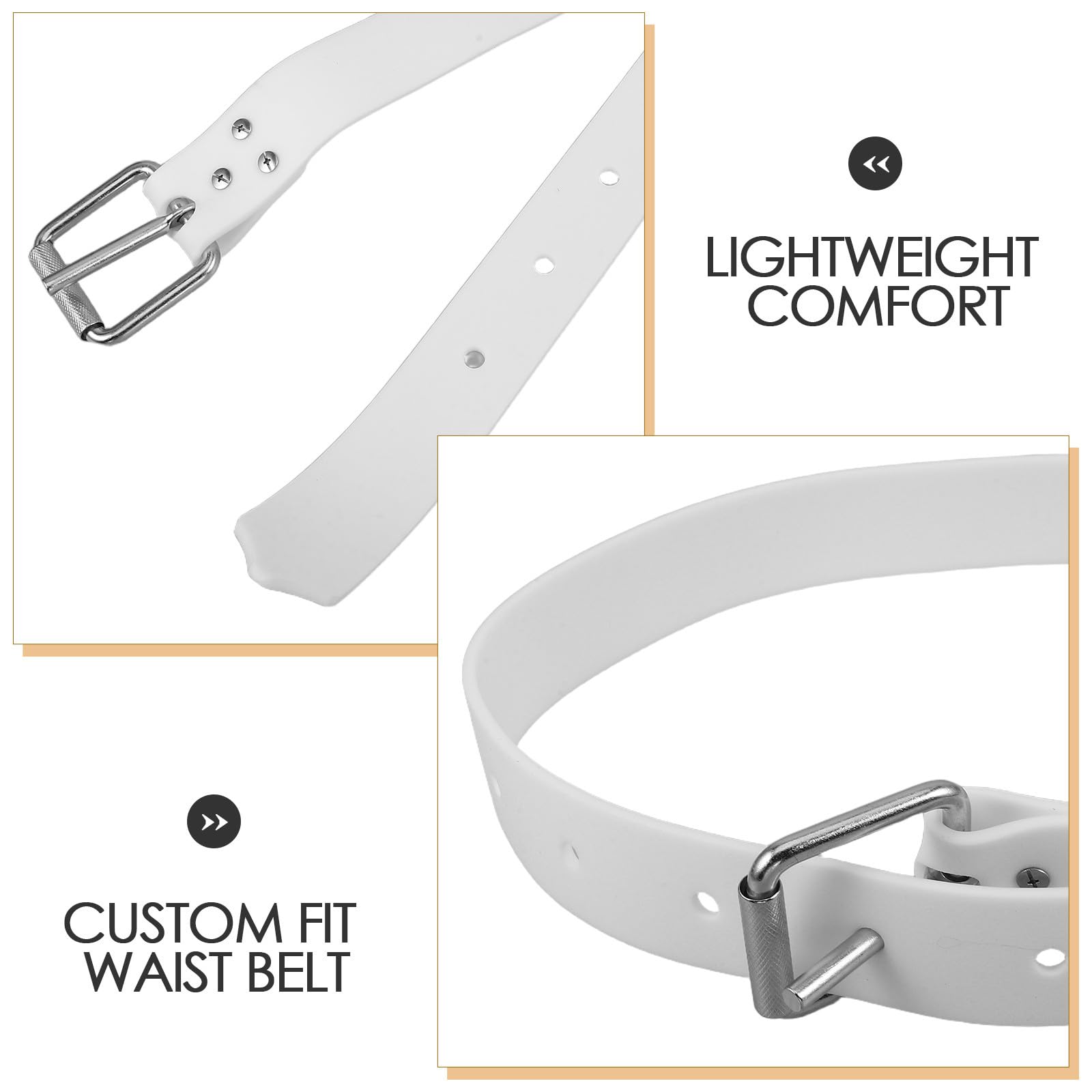 TOYANDONA Cinturón de lastre para Buceo para Hombre - Cinturón de Silicona con Hebilla de Seguridad de Acero Inoxidable - de lastre para Piscina de 135 cm
