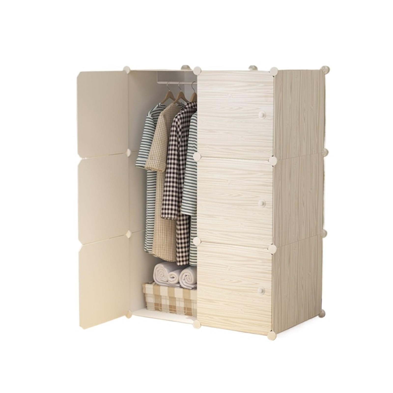 Wardrobe Closet Schrank Tragbarer Kleiderschrank, Kleiderschrank for Aufhängen Von Kleidung, Aufbewahrungsschrank, Einfacher Kleiderschrank Closet Aufbewahrungsschrank(75x47x111cm)
