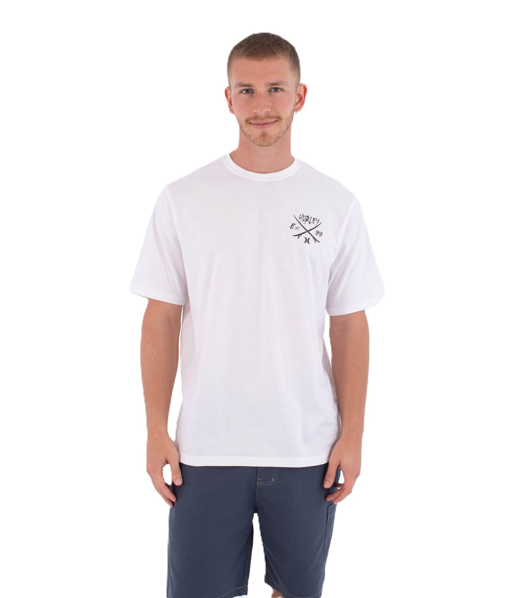 Hurley Mens Evy Short Sleeve Tee T-Shirt, White, M EU