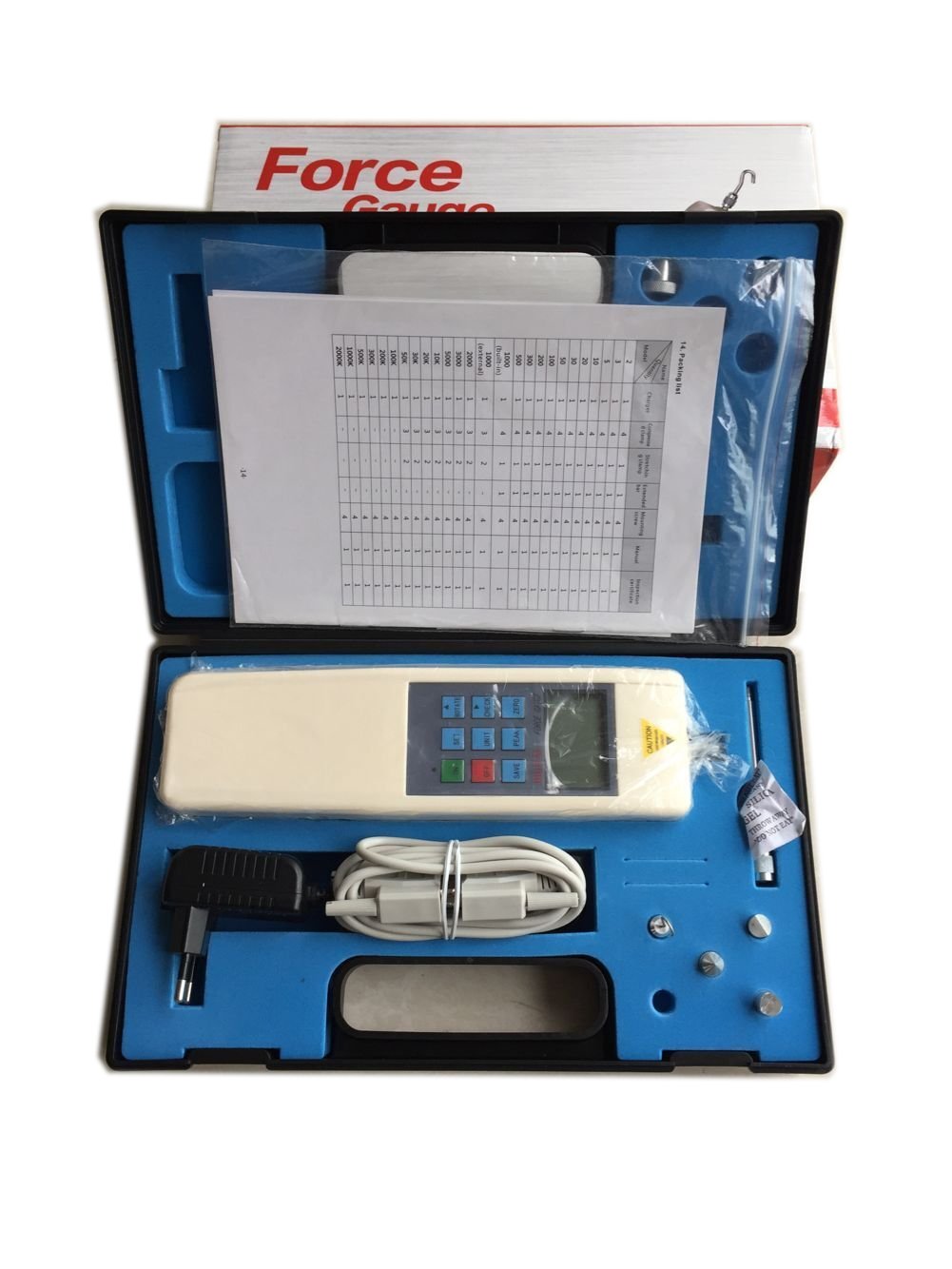 VTSYIQI HF200 Digital Push Pull Force Gauge Dynamometer Digital Force Gauge Meter Tester Force