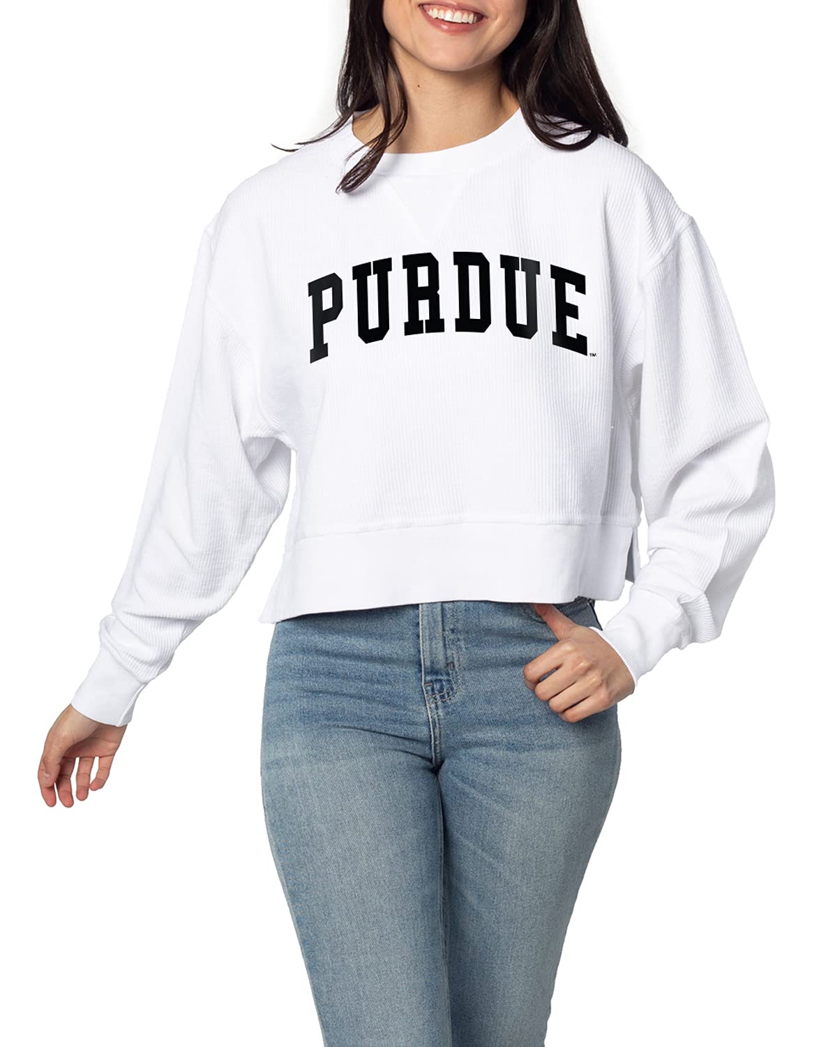 chicka-d NCAA womens Corded Boxy Pullover