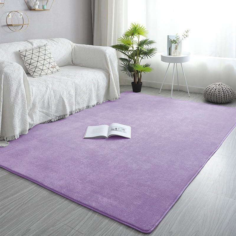 Tapis en peluche court rose 90x150cm tapis de sol de chambre de salon enfants