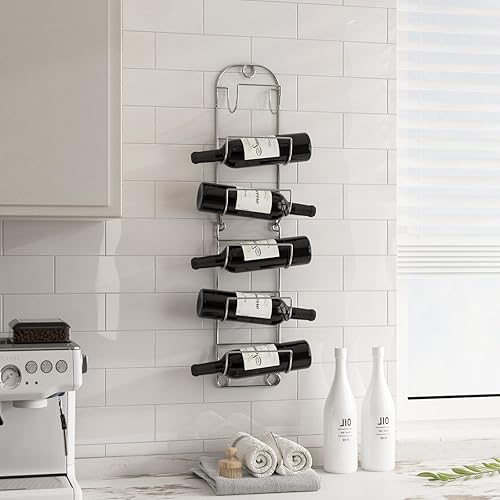 Miniatura 4 de Toallero de pared para baño, anaquel para toallas de baño, rejilla de metal para vinos