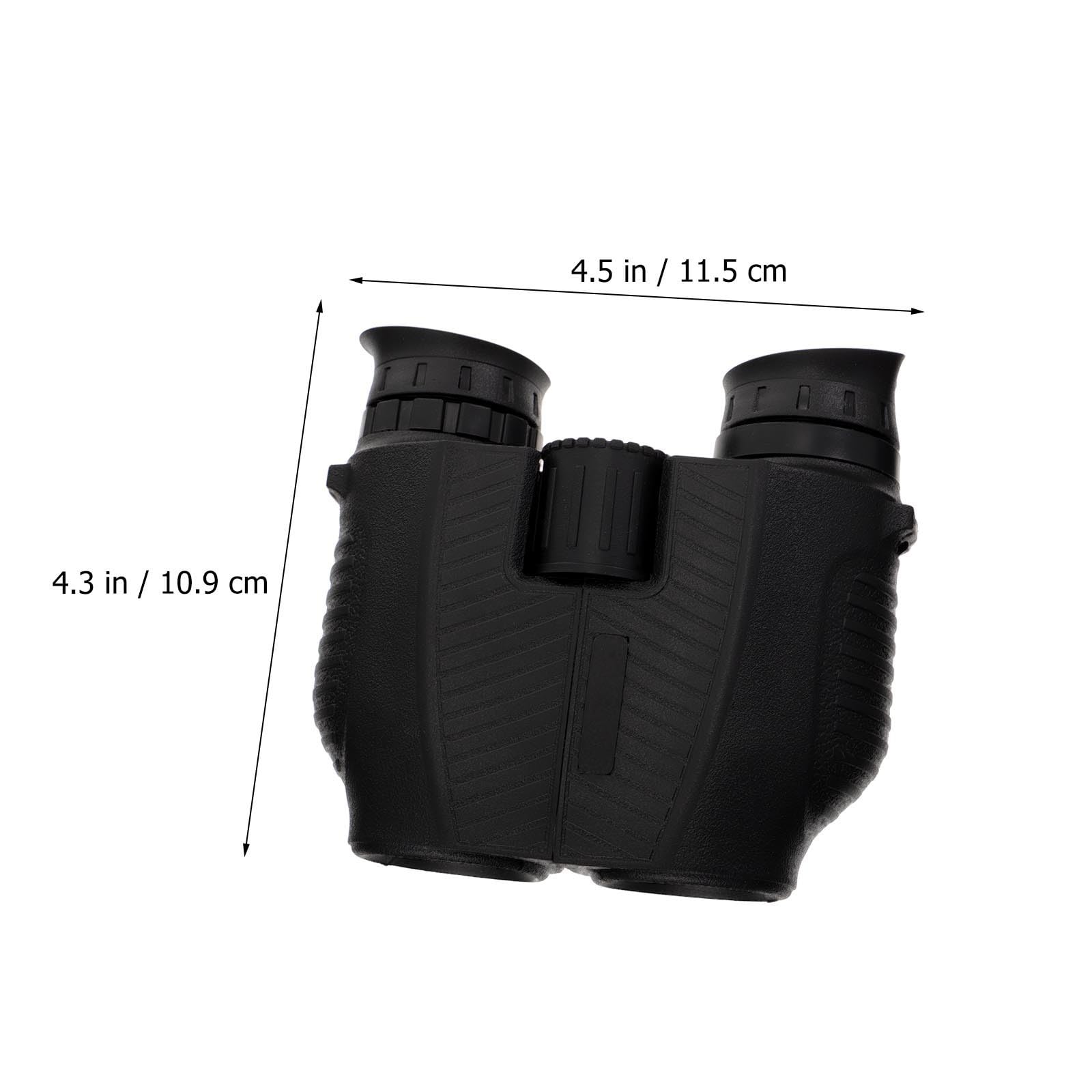 Binocolo 12x25 Nero in Gomma, Compatto e Portatile