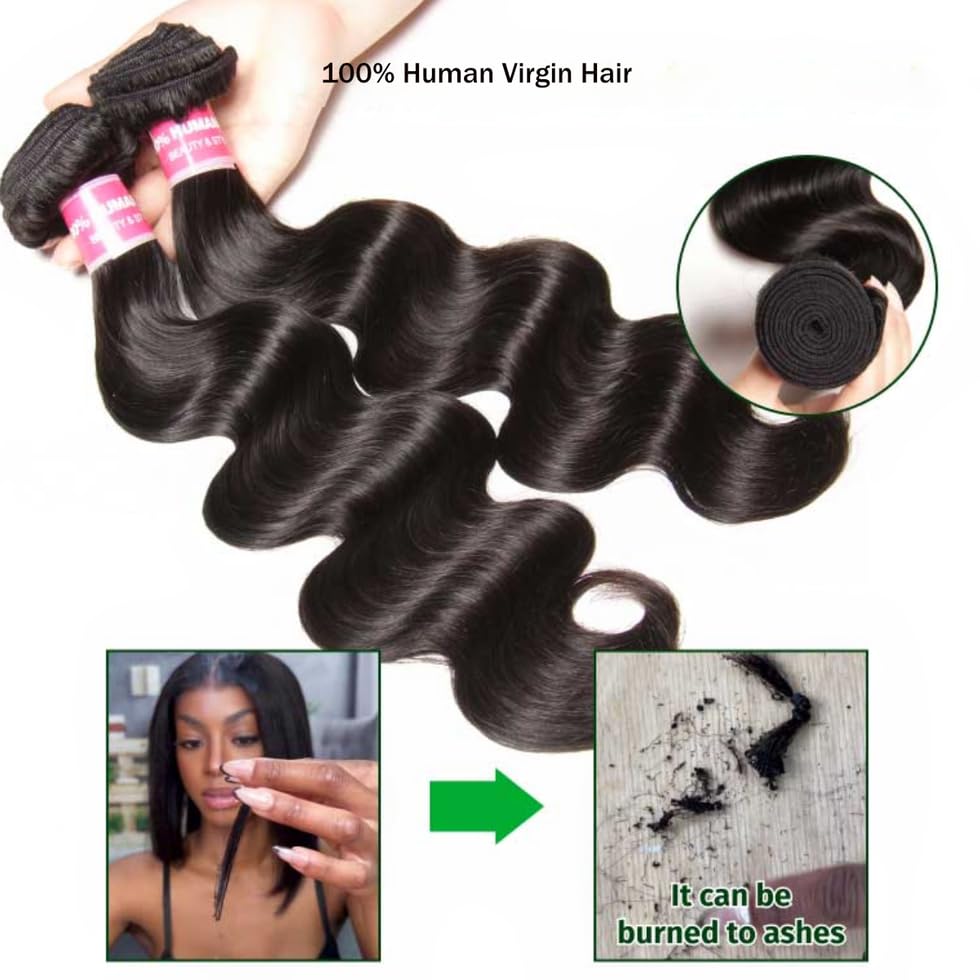 Image of UNICE Malaysian Body Wave Human Hair Weave 3 Bundles 100% Unprocessed Virgin Human Hair Weave Sew In Human Hair Extensions Natural Color 20 22 24 inches
