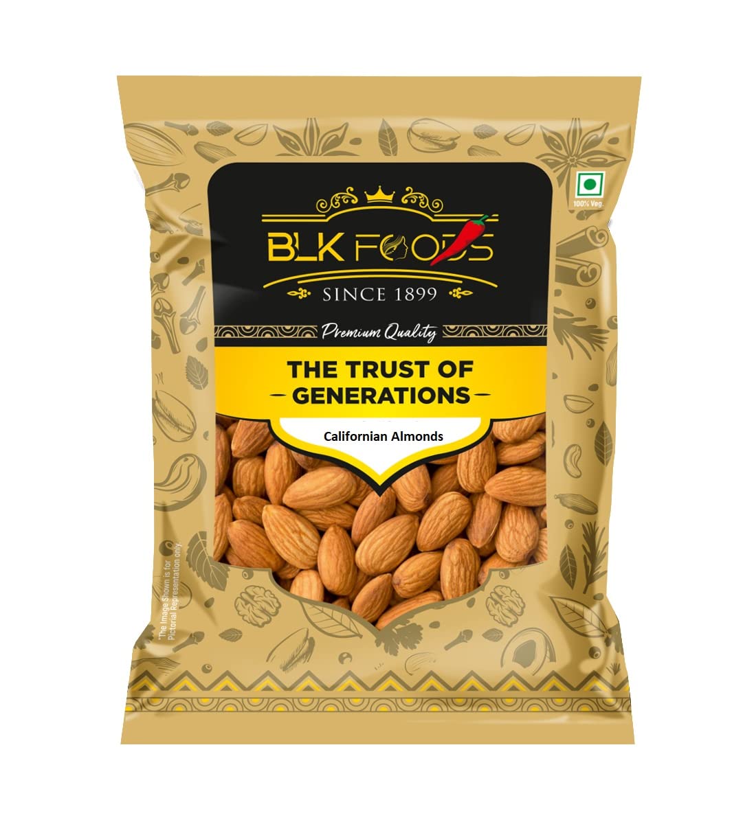 BLK Foods California Almonds Badam 500g (B0CP9QYQR1) Amazon Price History, Amazon Price Tracker