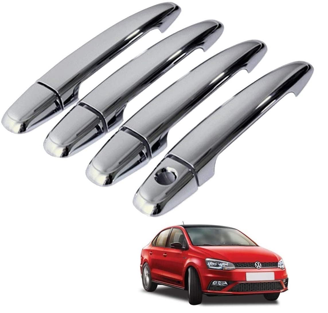 AUTOADDICT Auto Addict Car Chrome Handles Door Latch Cover for Volkswagen Vento/Polo/Rapid