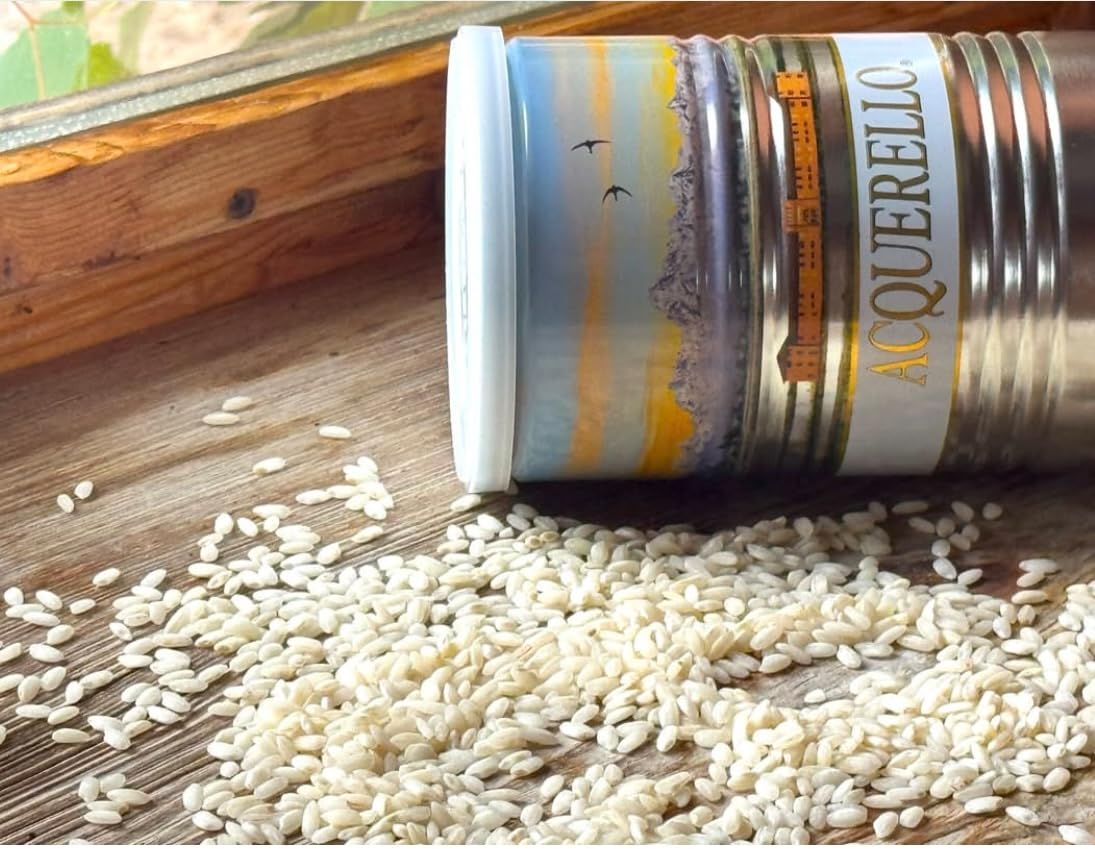 Acquerello Riso Carnaroli Invecchiato 8 Anni – Confezione da 12 Lattine da 500g – Riso Gourmet Italiano per Risotti Perfetti e Cucina Raffinata