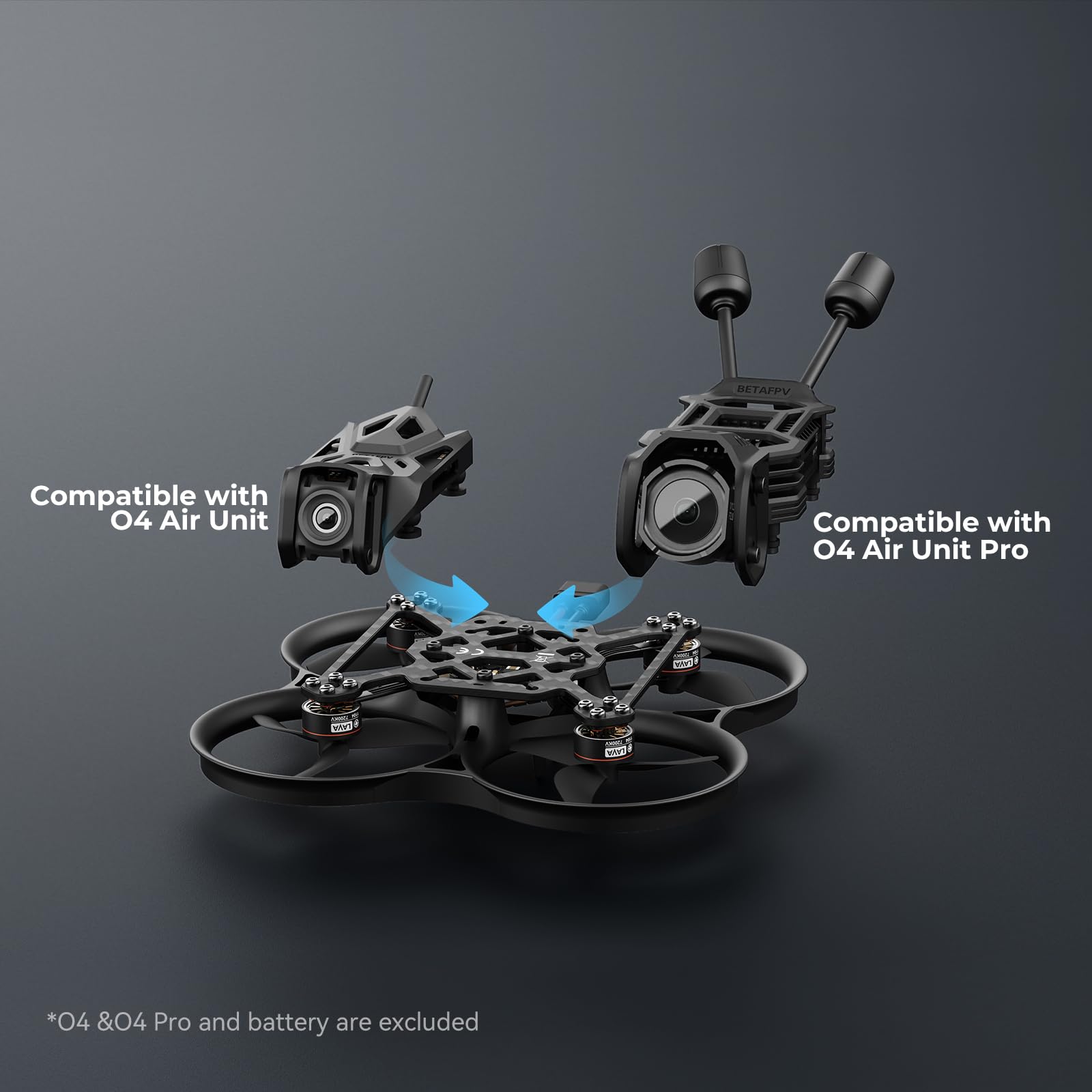 BETAFPV Pavo20 Pro II Brushless Whoop Quadcopter Compatible O4 Air Unit Pro F4 2-3S 20A AIO FC LAVA 1104 7200KV Motors COB LED Strip FPV Freestyle