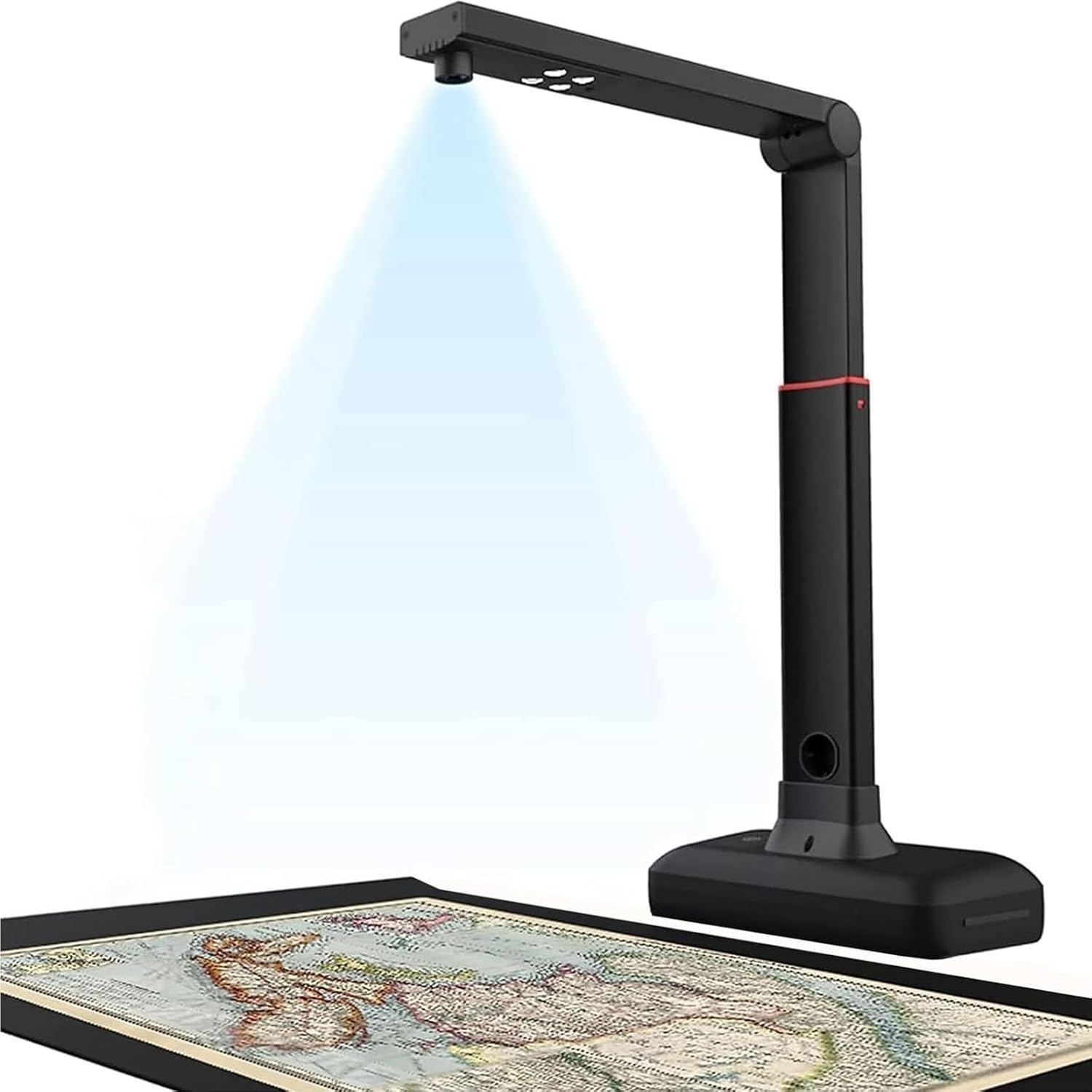 Escáner aéreo de Gran Formato A2 A3, escáner de Documentos de Libros de 23MP, aplanamiento automático y eliminación de Huellas Dactilares, Compatible con Windows/Mac
